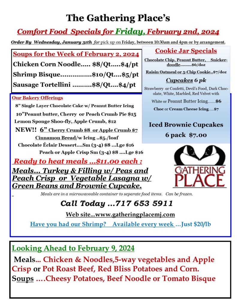 Specials of the Week The Gathering Place